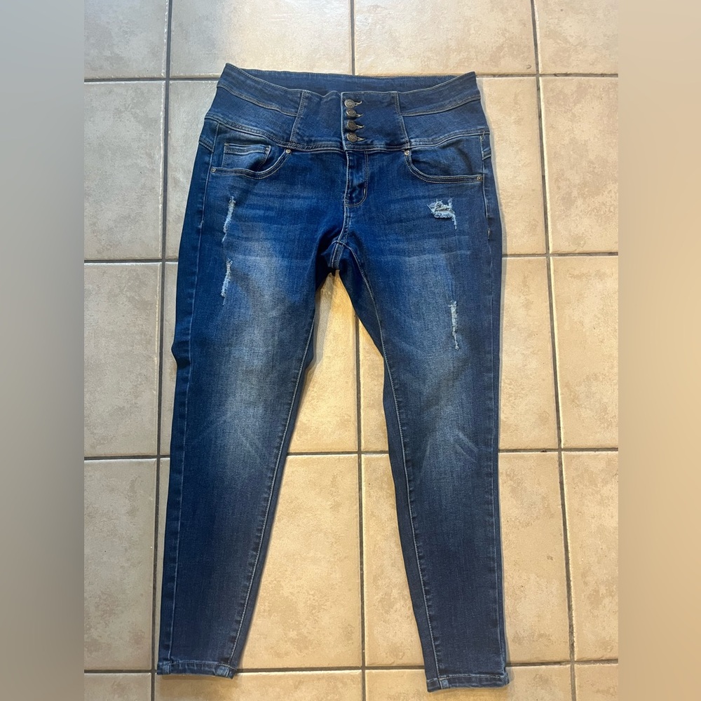 Blue savy ankle jeans size 14
